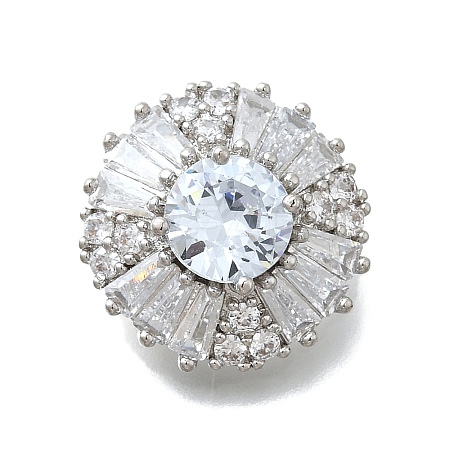 Brass Micro Pave Cubic Zirconia Pendants KK-D295-15P-1
