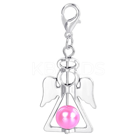 Alloy Angel Pendant Decorations KEYC-PW0009-04B-1