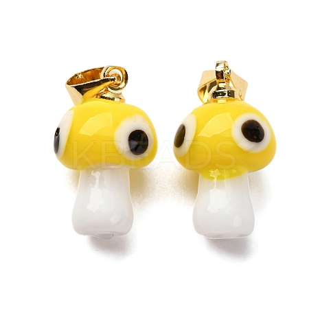 Handmade Lampwork Pendants LAMP-S069-06G-05-1