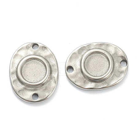 Non-Tarnish 304 Stainless Steel Cabochon Connector Settings LS-STAS-P279-05P-1