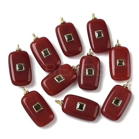 Dyed Natural White Jade Pendants G-H328-03G-B08-1