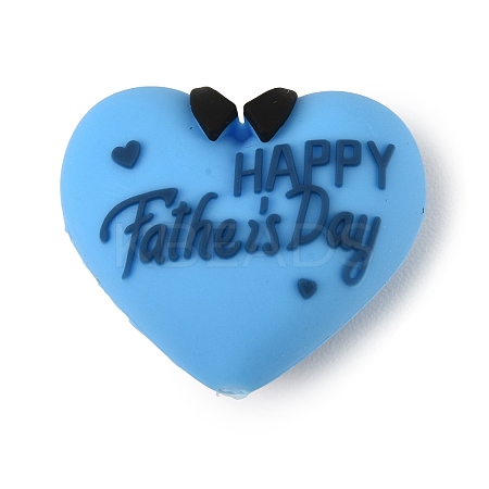 Father's Day Silicone Beads SIL-D014-03A-1