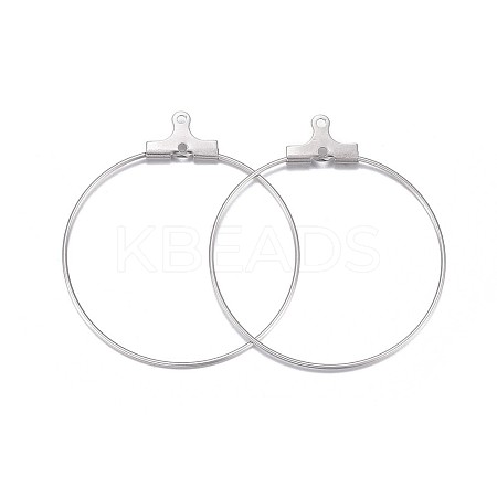 Tarnish Resistant 316 Surgical Stainless Steel Hoop Earring Findings LS-X-STAS-P238-09P-03-1