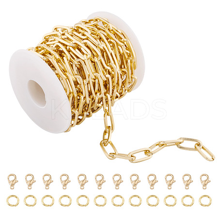 DIY Aluminium Paperclip Chains Bracelets/Necklaces Making Kit DIY-TA0012-91G-1