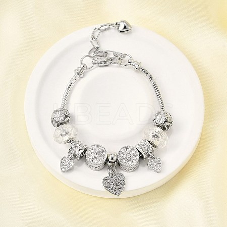 Alloy European Beads Charm Bracelets BJEW-F495-15P-1