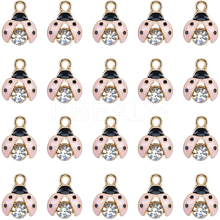 50Pcs Alloy Rhinestones Enamel Pendants FIND-SC0010-82-1