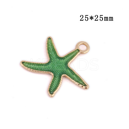 Alloy Enamel Pendants ENAM-TAC0001-36LG-03-1
