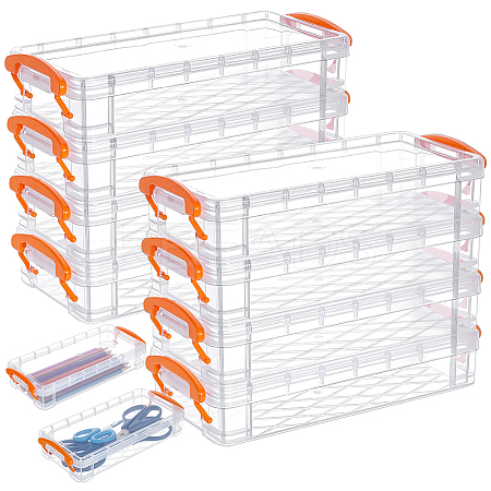 Rectangle Plastic Pencil Case AJEW-WH0596-276A-1