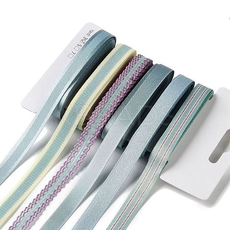 18 Yards 6 Styles Polyester Ribbon SRIB-Q022-F13-1