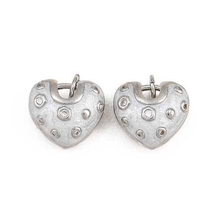 Brass Micro Pave Clear Cubic Zirconia Charms CU-CBAA571-12P-1