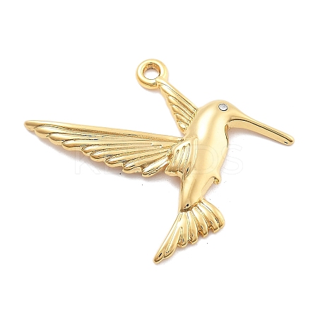 304 Stainless Steel Rhinestone Pendants RESI-R155-021G-1