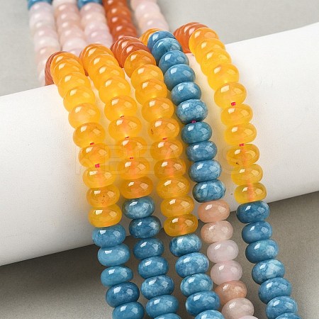 Gradient Color Natural White Jade Beads Strands G-NH0006-A06-01-1
