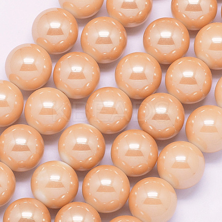 Glass Pearl Beads Strands X-HY-G001-8mm-A01-1
