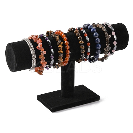 Velvet T-Bar Bracelet Display Stands LS-BDIS-WH0003-04A-1