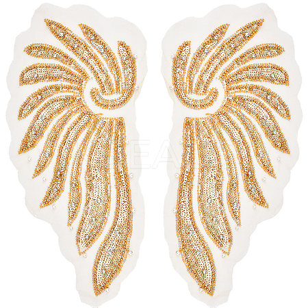 2Pcs 2 Styles Polyester Embroidery Sew on Appliques DIY-CY0001-02A-02-1