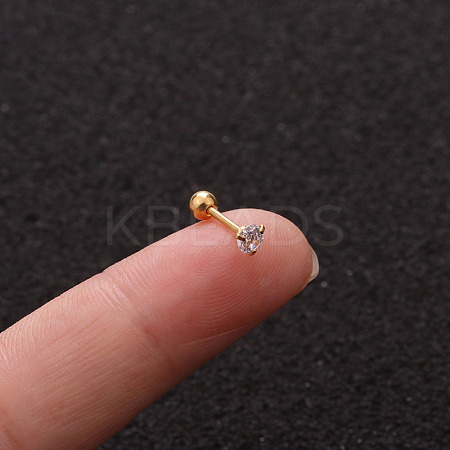 Brass Micro Pave Clear Cubic Zirconia Cartilage Earrings for Women WG50079-05-1