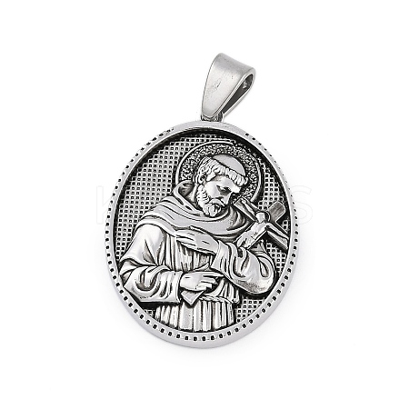304 Stainless Steel Pendants STAS-M103-01AS-06-1