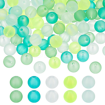 5 Colors Transparent Glass Beads Sets FGLA-PH0001-11B-02-1