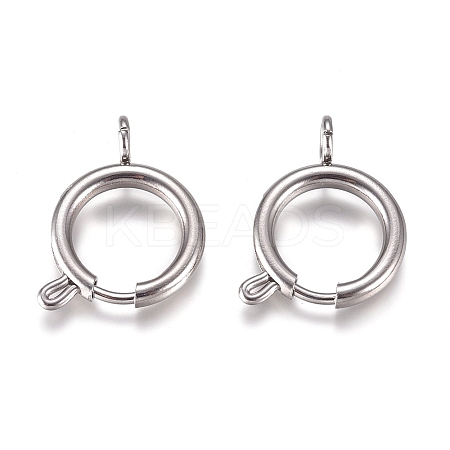 Tarnish Resistant 304 Stainless Steel Spring Ring Clasps LS-STAS-P234-47P-1
