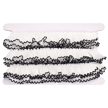5M Polyester Pleated Lace Ribbon OCOR-MA0001-12A-1