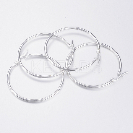 304 Stainless Steel Big Hoop Earrings LS-EJEW-H327-01F-1
