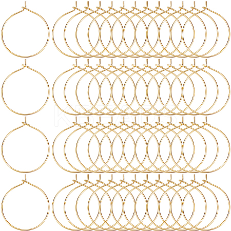 200Pcs Brass Wine Glass Charm Rings KK-SP0001-31B-G-1