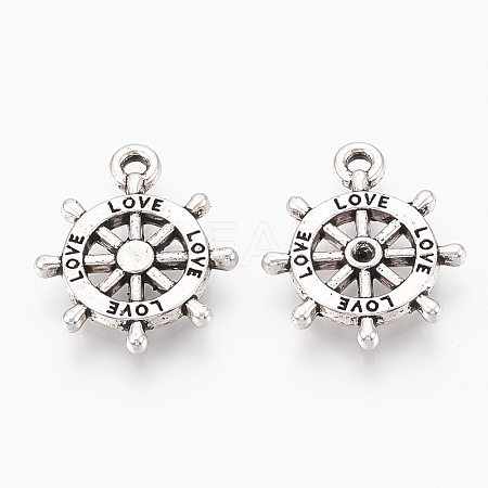 Tibetan Style Alloy Pendants TIBEP-Q081-001AS-NR-1