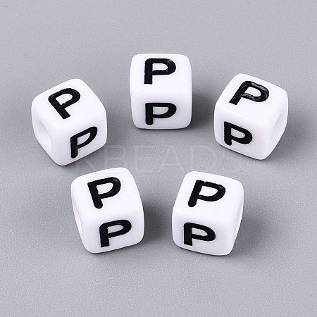 Opaque Acrylic Beads SACR-N020-04A-P-1