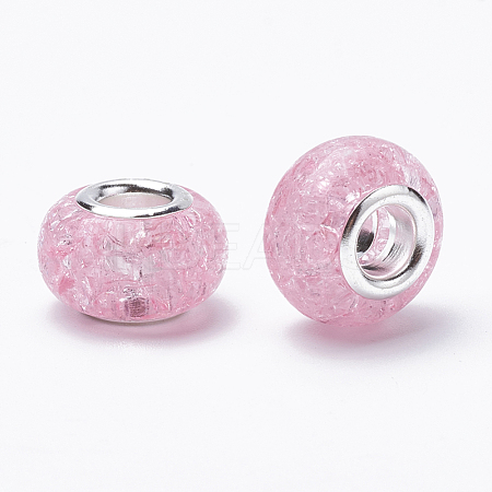 Crackle Resin European Beads RPDL-S012-B08-1
