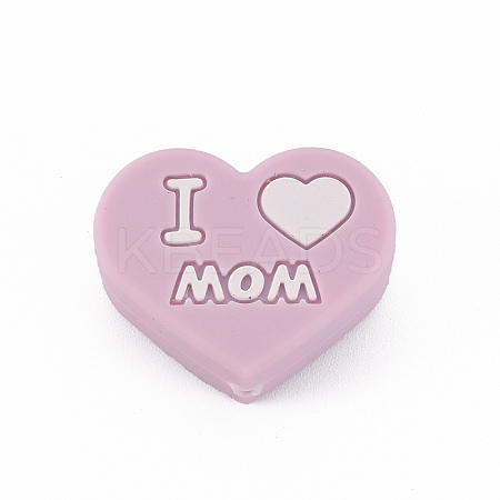 Mother's Day Father's Day Food Grade Eco-Friendly Silicone Focal Beads SIL-N002-10D-1