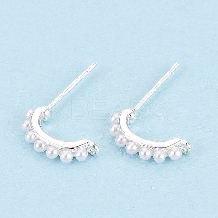 Brass Stud Earring Findings KK-WH20009-18S-1