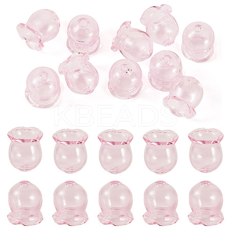 10Pcs Glass Bead Caps for Wind Chimes Making GLAA-BY0001-05E-1