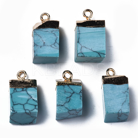 Synthetic Turquoise Pendants G-Q998-035C-1