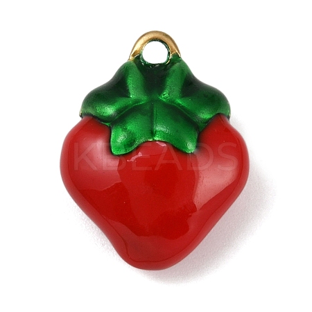 Brass Enamel Pendants KK-R224-14A-G-1