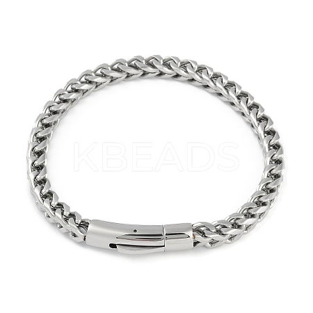 Non-Tarnish 304 Stainless Steel Wheat Chain Bracelets STAS-L692-001P-1