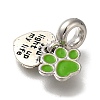 Rack Plating Alloy Enamel European Dangle Charms PALLOY-P307-02B-AS-2
