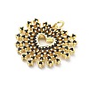 Brass Micro Pave Cubic Zirconia Pendants KK-Q006-35G-04-2