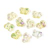 Spray Painted Transparent Acrylic Beads OACR-N149-01H-1