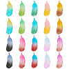 20Pcs 10 Colors Two Tone Frosted Acrylic Pendants FACR-TA0001-07-2