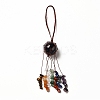 Natural Amethyst Round Pendant Decorations G-G997-A05-2