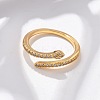 Brass Micro Pave Cubic Zirconia Finger Rings RJEW-C120-30A-G-2