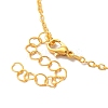 Colorful Rhinestone Heart with Unicorn Pandant Necklace with Cable Chains NJEW-K246-01G-4