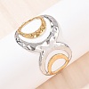 304 Stainless Steel Cuff Bangles for Women BJEW-G757-06GP-2