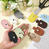 10Pcs 10 Colors Arch Shaped Imitation Leather Nail Clipper Cases DIY-CL0002-28B-3