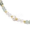 Adjustable Natural Moss Agate & Green Aventurinee & Quartz Crystal Braided Bead Bracelets for Women BJEW-JB11619-03-3