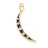 Brass Micro Pave Cubic Zirconia Pendants KK-M218-04G-RS-2
