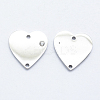 316 Surgical Stainless Steel Micro Pave Cubic Zirconia Links connectors STAS-K178-15P-2