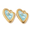 304 Stainless Steel Enamel Pendants STAS-U057-30G-1