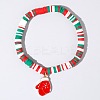 Christmas 304 Stainless Steel Enamel Charm Bracelets AH2991-16-1
