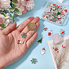 72Pcs 9 Styles Christmas Theme Alloy Enamel Pendants ENAM-CA0001-89-3